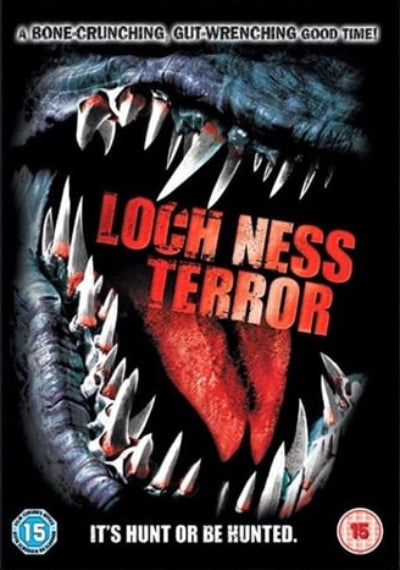 DVD cover of 'Loch Ness Terror' with a monster's mouth and red text on a black background.
