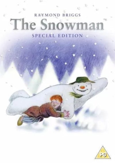 Cover of 'The Snowman' Special Edition by Raymond Briggs with a snowman and child illustration.