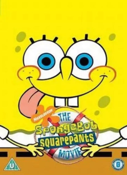 DVD cover of 'The SpongeBob SquarePants Movie' with SpongeBob SquarePants on a yellow background.