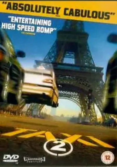 DVD cover of a car chase movie with the Eiffel Tower in the background
