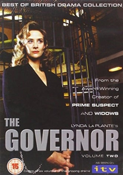 DVD cover of 'The Governor' with a woman in a dark outfit and bars in the background.