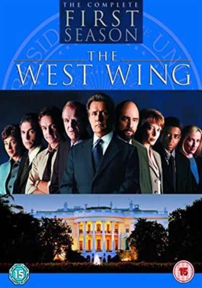DVD cover of 'The West Wing' with characters and White House image