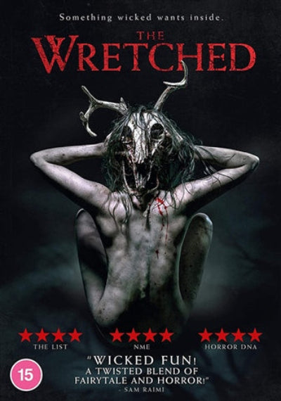 Movie poster for 'The Wretched' with a dark and eerie design.