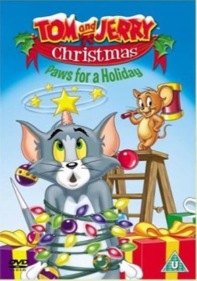 Tom with a bump on his head and jerry on a ladder holding a hammer