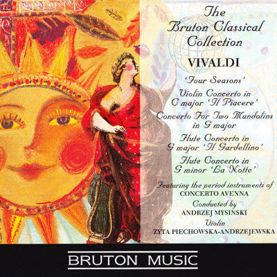 Album cover for Bruton Classical Collection featuring Vivaldi music with artistic design elements.