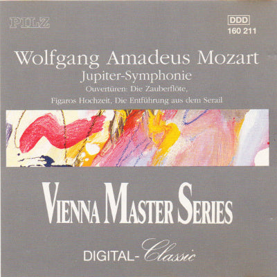 Album cover for Wolfgang Amadeus Mozart's Jupiter Symphony from the Vienna Master Series.