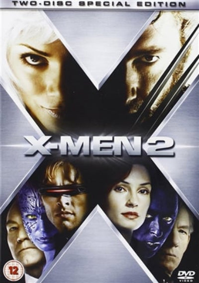 DVD cover of 'X-Men 2' with character faces and X-Men logo.
