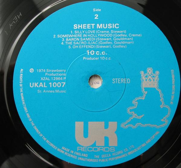 10cc: Sheet Music : LP Pick and Sell the shop for Stay Home Entertainment Packs.!! Vinyl 12"