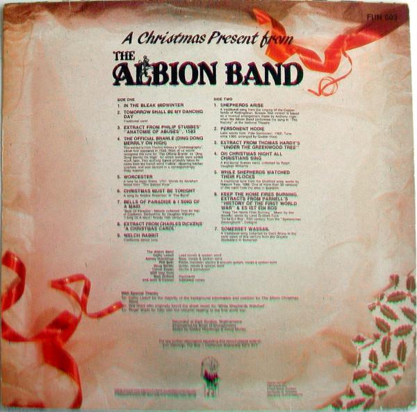 Albion Band: A Christmas Present from the Albion Band : 12" LP Pick and Sell the shop for Stay Home Entertainment Packs.!! Vinyl 12"