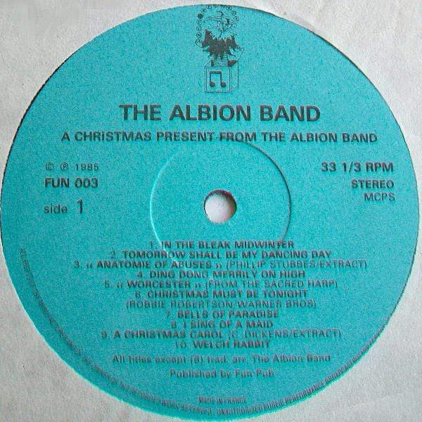 Albion Band: A Christmas Present from the Albion Band : 12" LP Pick and Sell the shop for Stay Home Entertainment Packs.!! Vinyl 12"