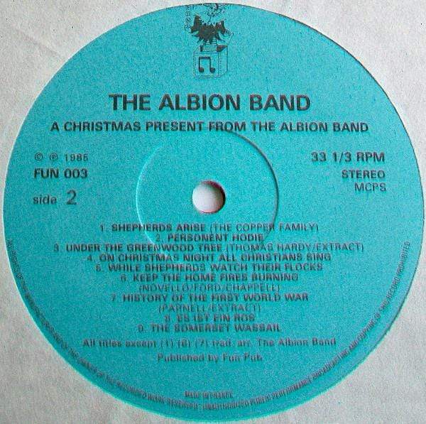 Albion Band: A Christmas Present from the Albion Band : 12" LP Pick and Sell the shop for Stay Home Entertainment Packs.!! Vinyl 12"