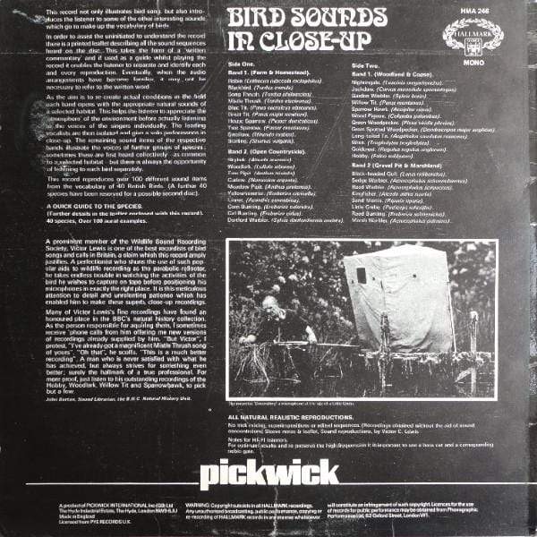 Bird Sounds in Close Up : LP Pick and Sell the shop for Stay Home Entertainment Packs.!! Vinyl 12"