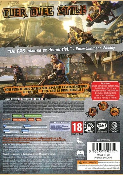 Bulletstorm XBOX 360 New Pick and Sell the shop for Stay Home Entertainment Packs.!! PC New