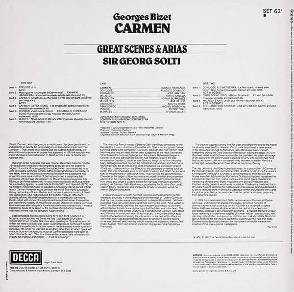 Carmen Great Scenes & Arias : LP Pick and Sell the shop for Stay Home Entertainment Packs.!! Vinyl 12"