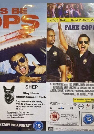 Let's Be Cops SHEP DVD Pick and Sell the shop for Stay Home Entertainment Packs.!! SHEP DVD