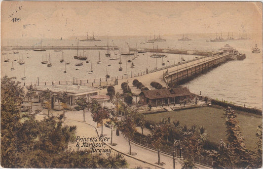 Princess Pier and Harbour Torquay 1920 pick-and-sell