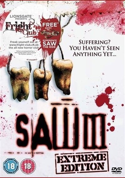 Saw III EE SHEP DVD Pick and Sell the shop for Stay Home Entertainment Packs.!! SHEP DVD